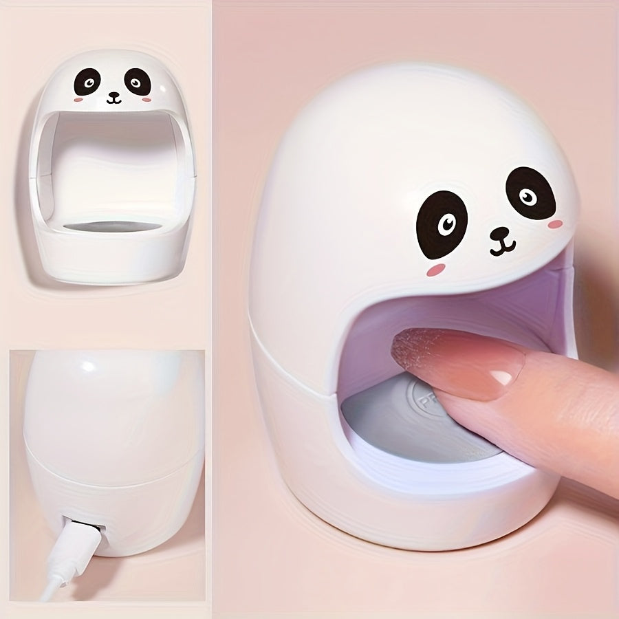 Panda Eggshell USB Nail Dryer – Portable UV/LED Quick-Drying Lamp