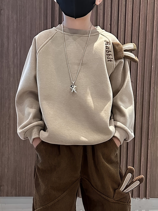 Cozy Boys' Animal Print Fleece Sweatshirt