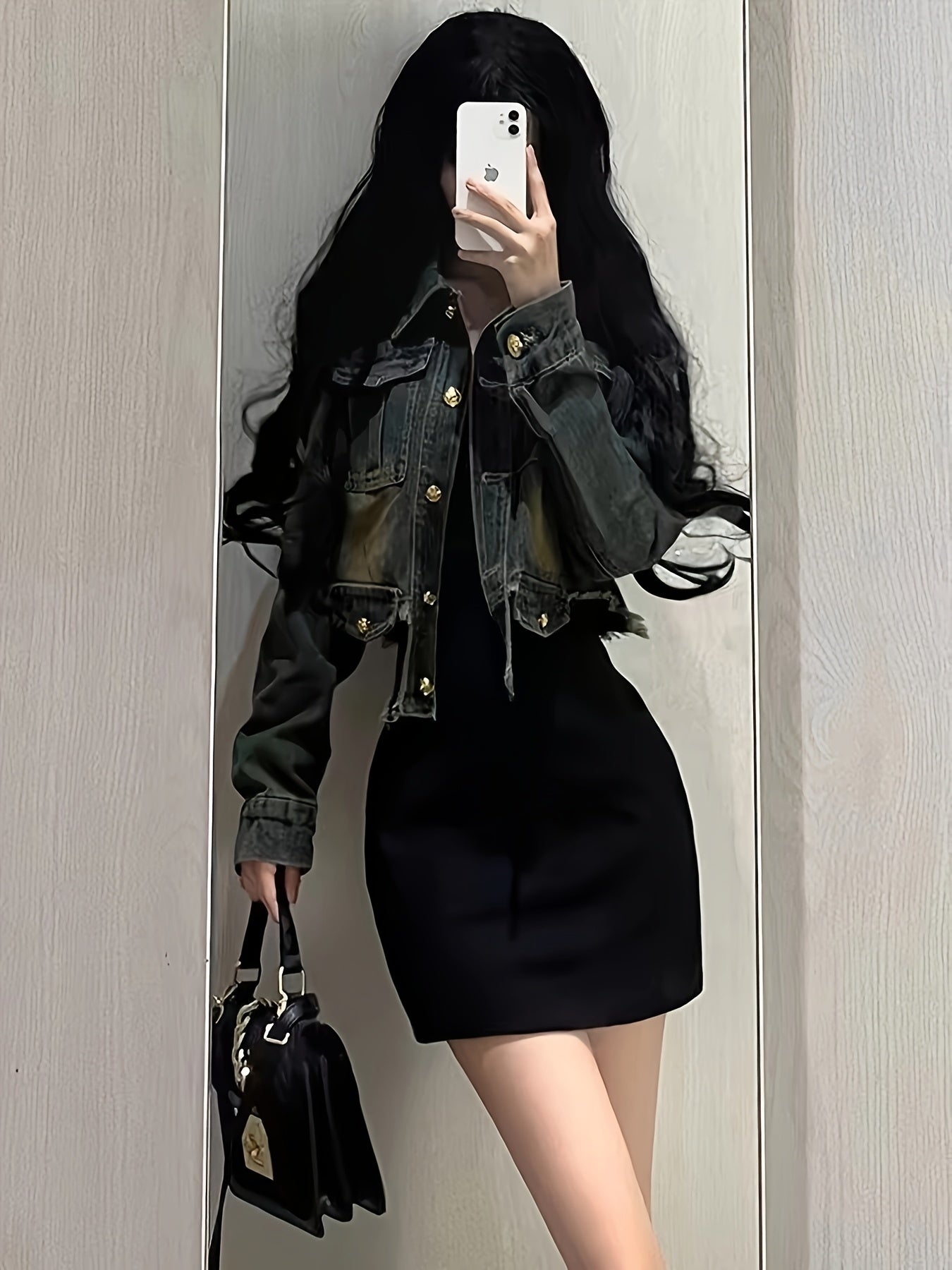 American Retro Design Tassel Short Denim Jacket