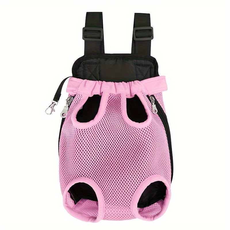 Pet Carrier Backpack for Cats & Small Dogs – Adjustable Breathable Chest Pouch.