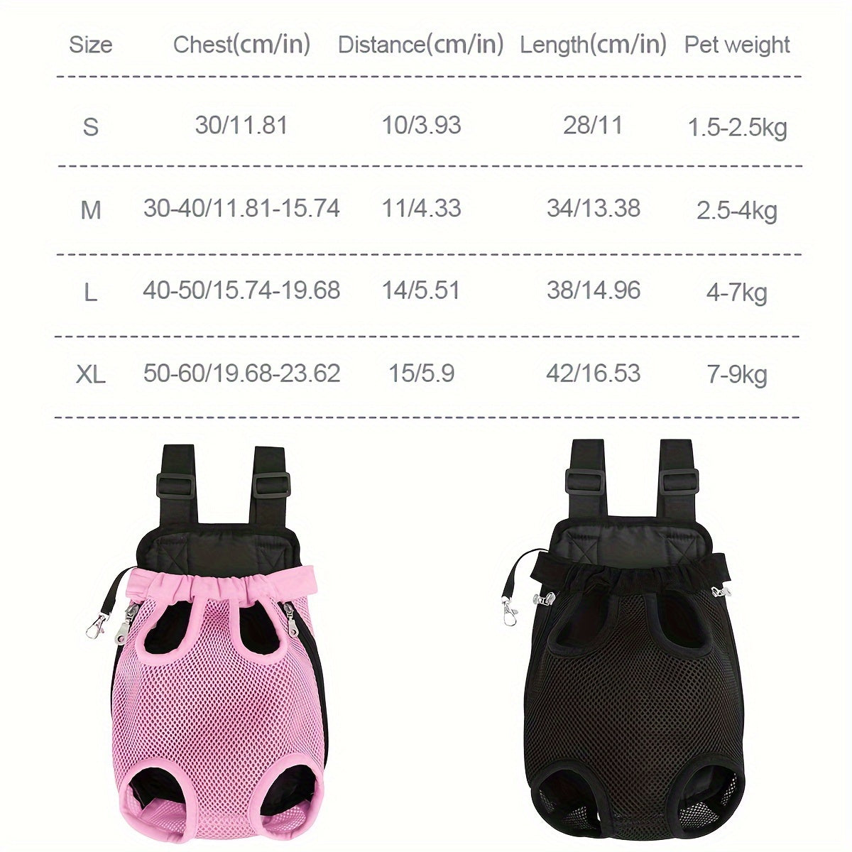 Pet Carrier Backpack for Cats & Small Dogs – Adjustable Breathable Chest Pouch.