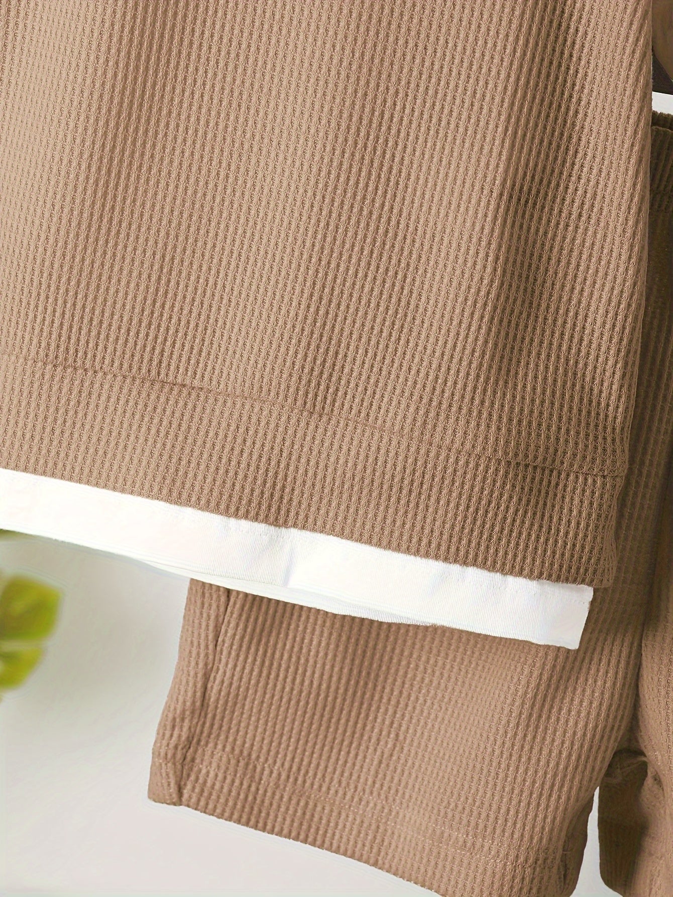 Men's & Children's Waffle Pattern Fashion Suit