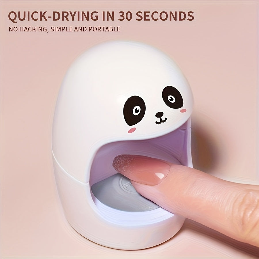 Panda Eggshell USB Nail Dryer – Portable UV/LED Quick-Drying Lamp