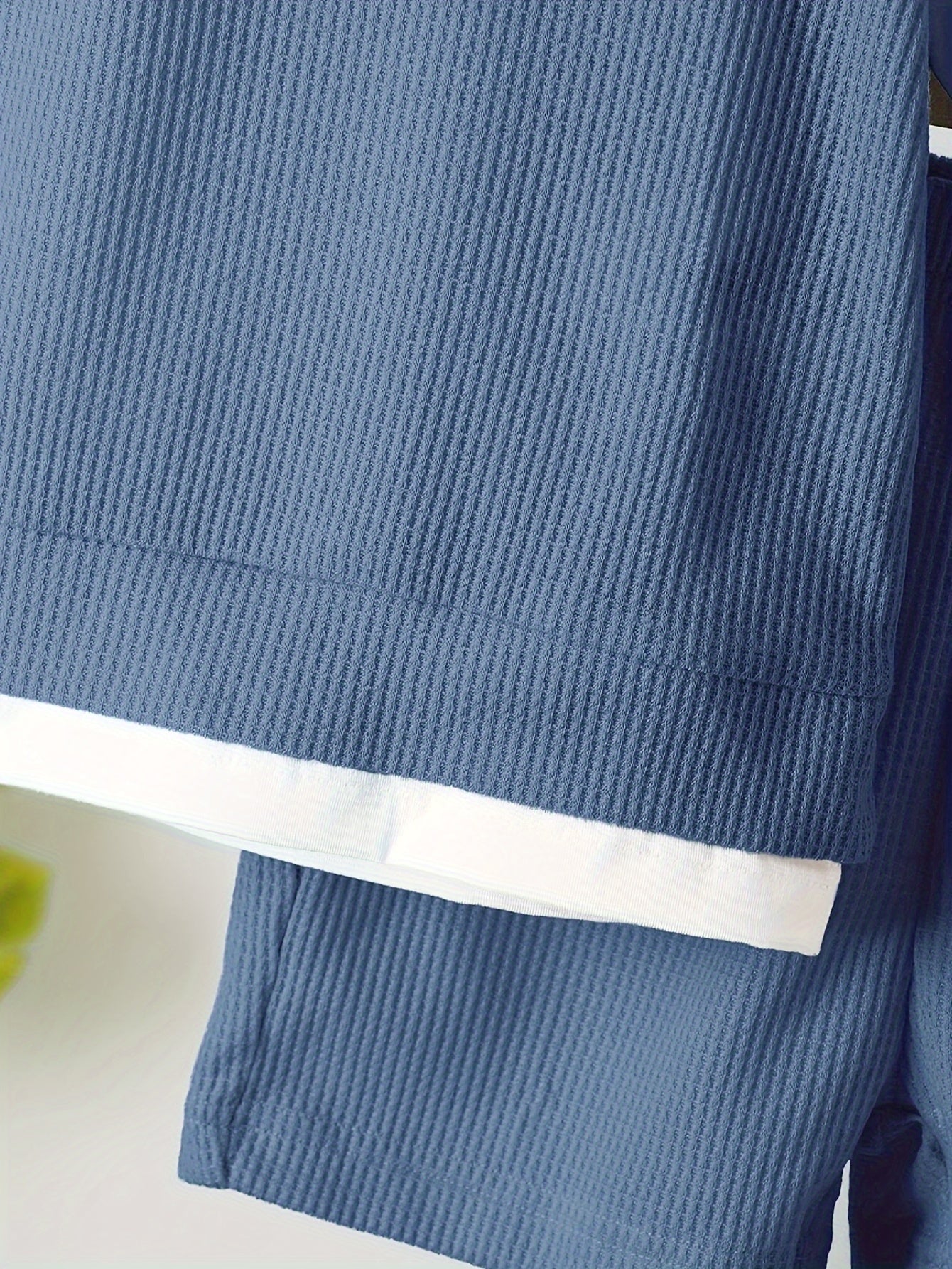 Men's & Children's Waffle Pattern Fashion Suit