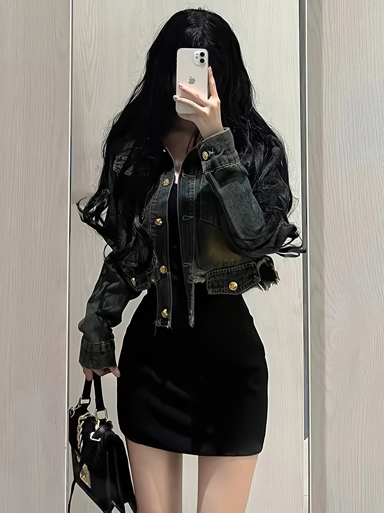 American Retro Design Tassel Short Denim Jacket