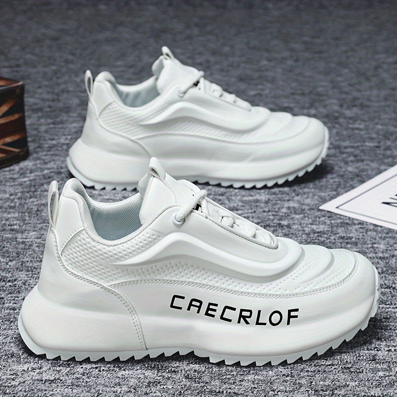 Men's Colour Block Sneakers – Comfy Non-Slip Lace-Up Casual Shoes