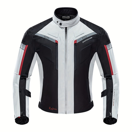 ZYXFORMIS Men's Armored Motorcycle Jacket – Windproof & Waterproof